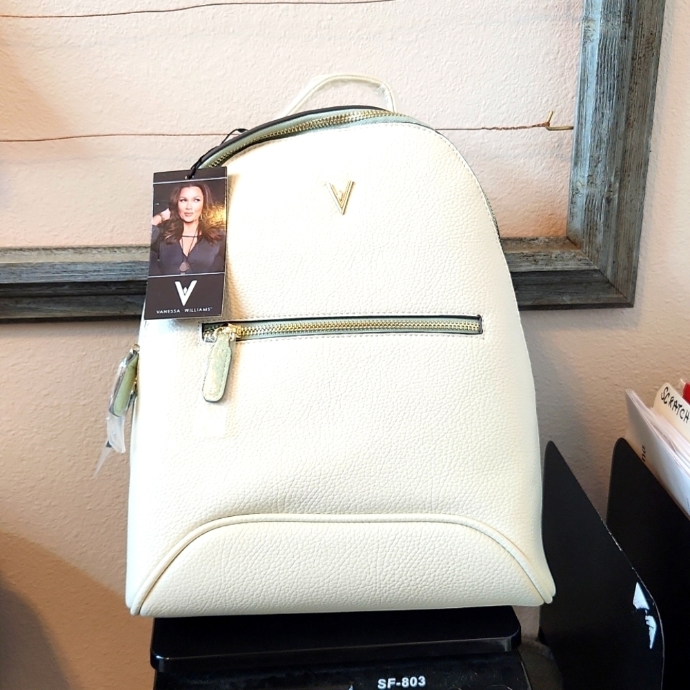 NWT Vanessa Williams Mini Bone/Mint Backpack